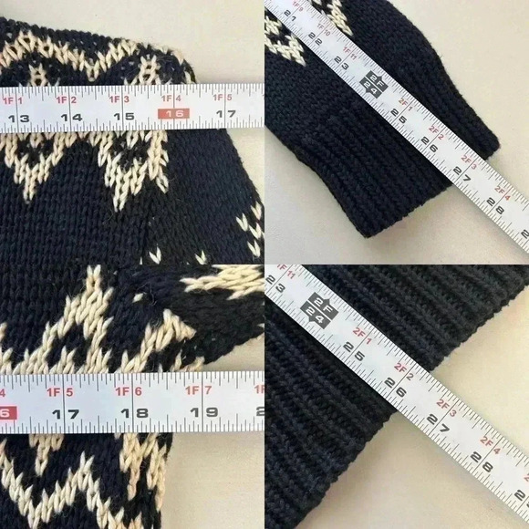 New York & Co Cardigan Ramie Cotton Knit Zip Front Sweater Black Beige Medium - Picture 11 of 14